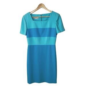 Vintage Oberon Sheath Stretch Colorblock Dress Women’s Size 8